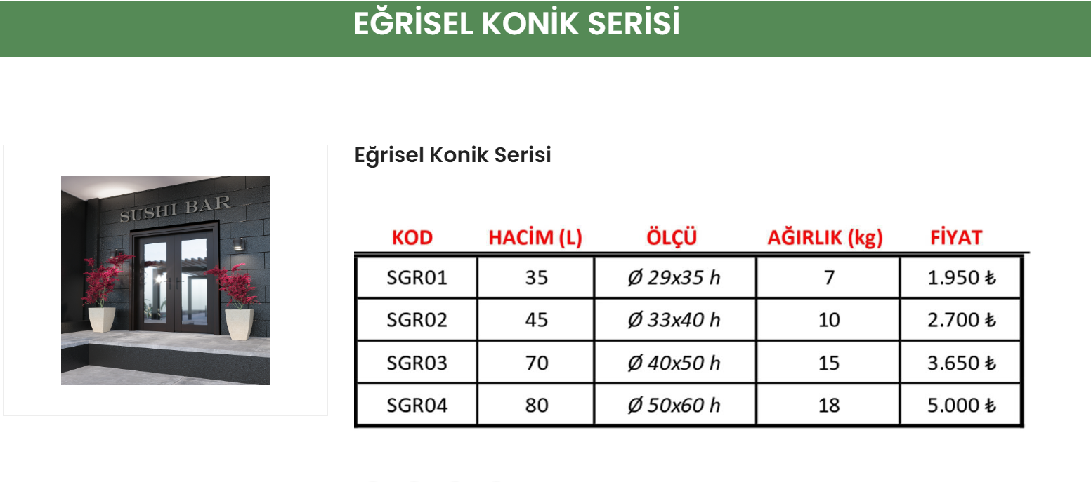 9  EĞRİSEL KONİK SERİSİ